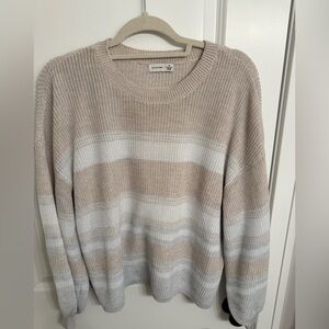 Gentle Fawn Striped Beige and White Sweater